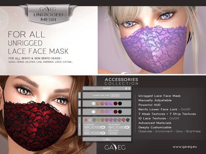 [GA.EG] Lace Face Mask