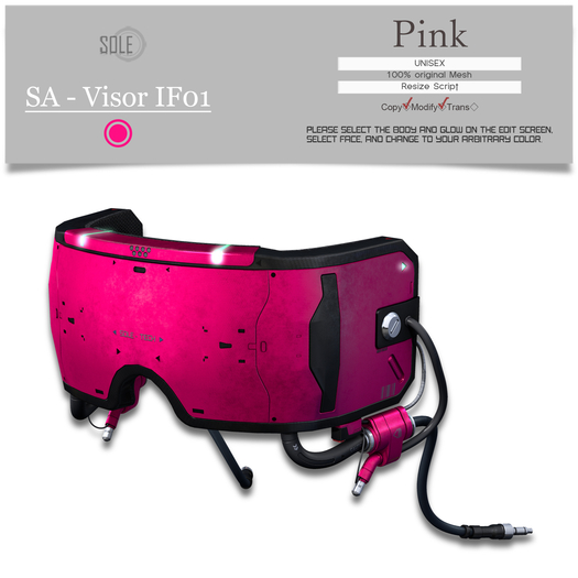 :::SOLE::: SA - Visor IF01 (Pink)