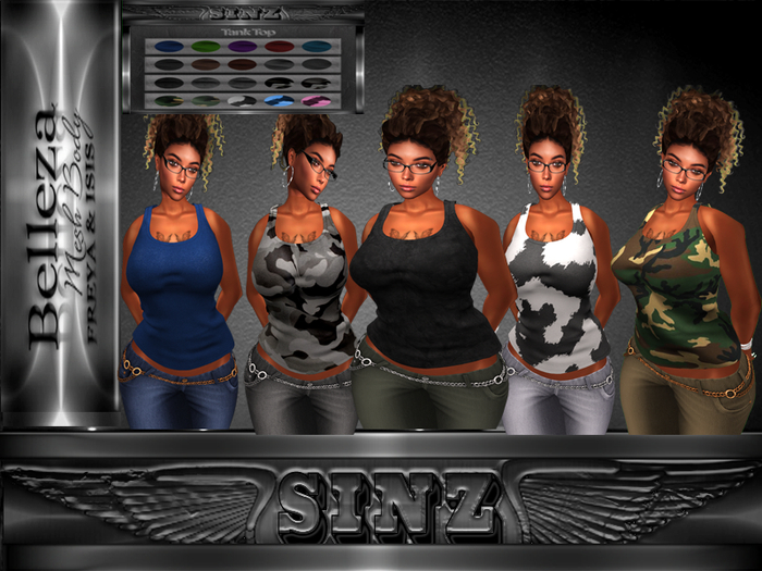 ~SINZ~Tank Top Pack-Belleza-Freya, Isis, Venus