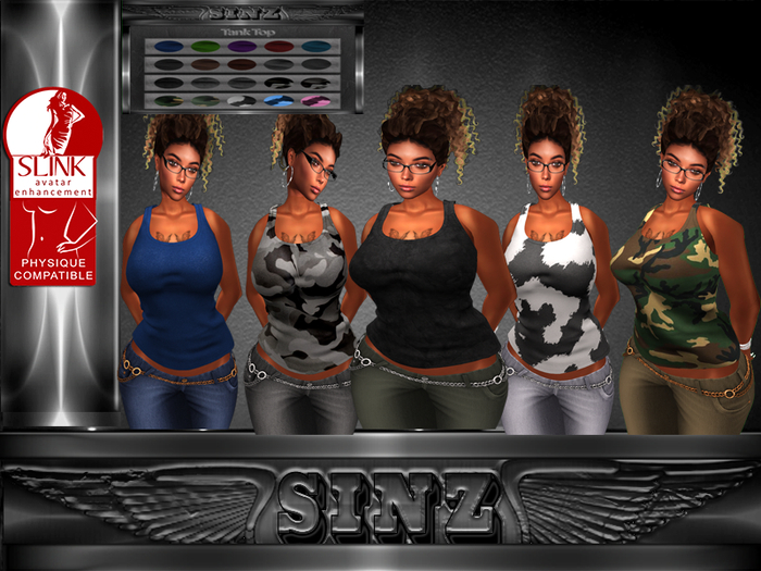 ~SINZ~TankTop Pack Slink-Hourglass-Physique