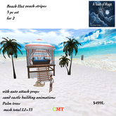Peach striped Hut set for 2-Box