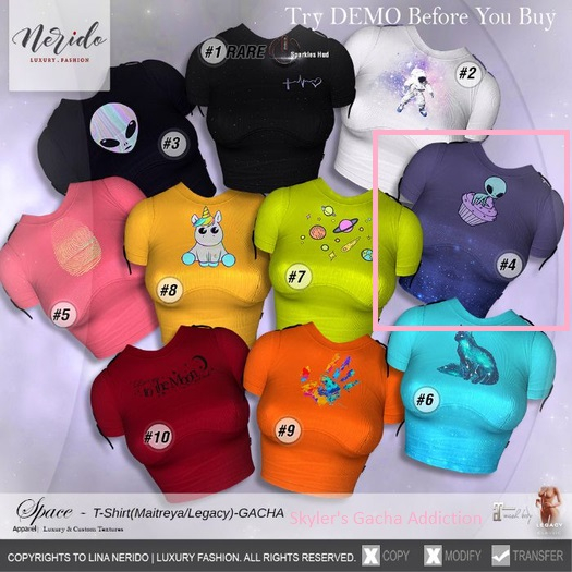 #4~Nerido~ Space T-Shirt(Maitreya)-Violet