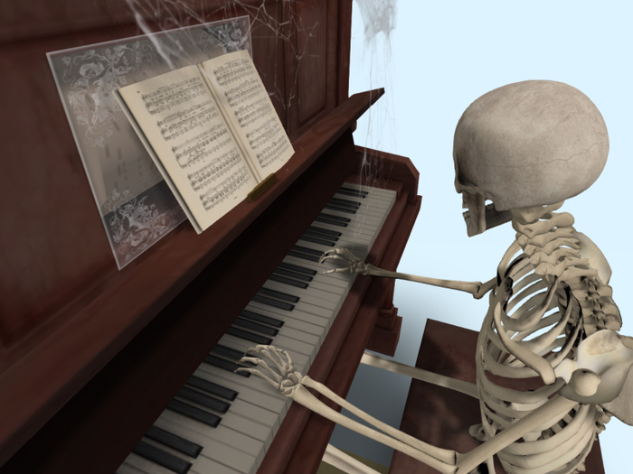 Skeleton Piano Player