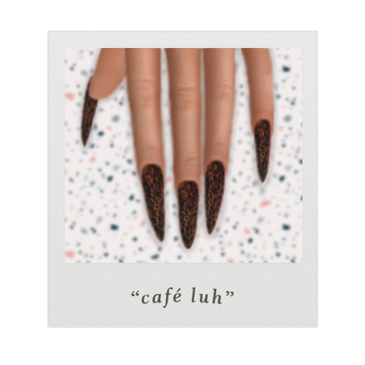 "CAFE LUH" nails: Tortoiseshell