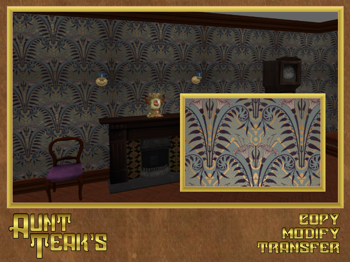 Victorian lily wallpaper