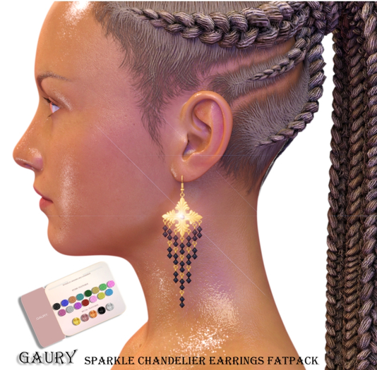 GAURY Sparkle Chandelier Earrings fatpack