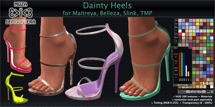 }>i<{ MUZA Dainty Heels + HUD