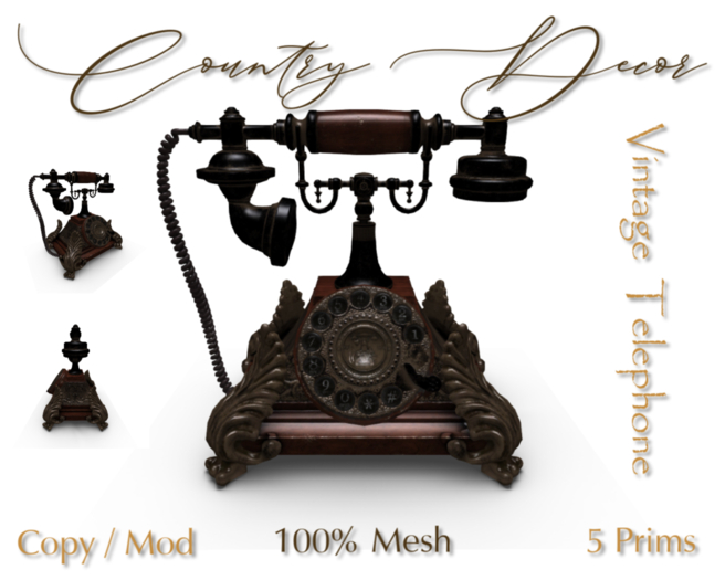 = Country Decor = - Vintage Telephone