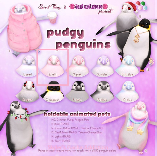 Sweet Thing. & darkendStare Helli Pudgy Penguin - LOOSE