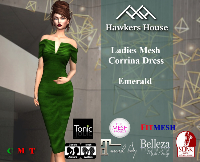 *HH* Ladies Mesh Corrina Dress Emerald