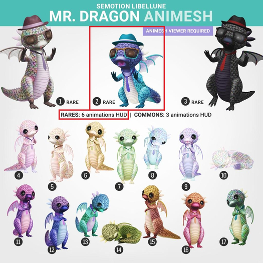 SEmotion Libellune Mr. Dragon Animesh #2 RARE