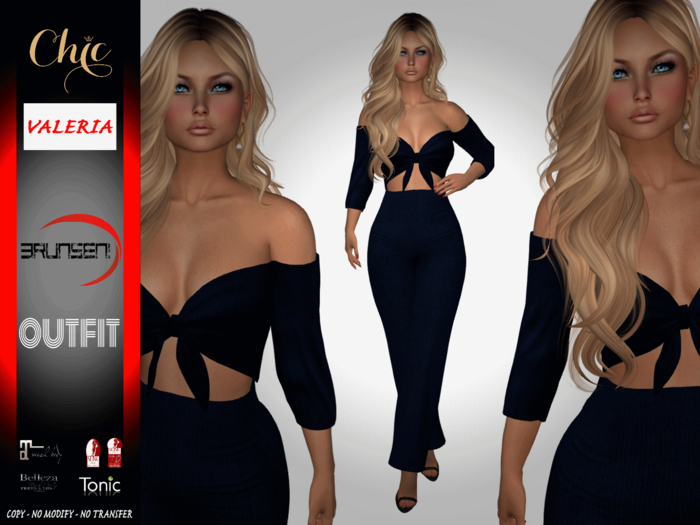 Brunsen Couture - Valeria Chic Outfit Blue Jeans