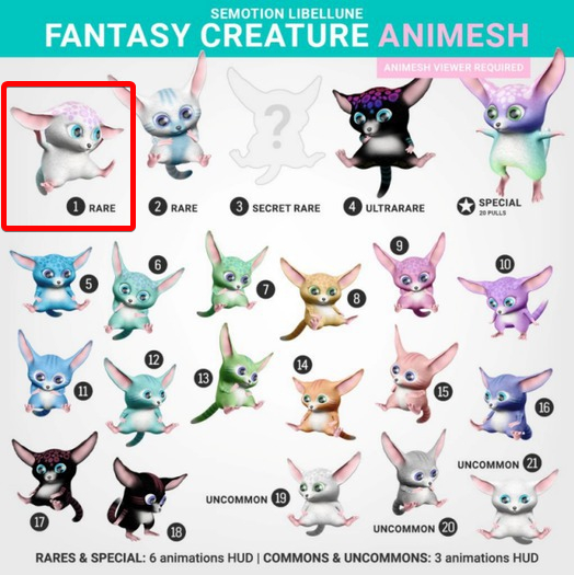 SEmotion Libellune Fantasy Creature #1 RARE