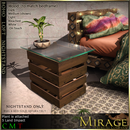 =Mirage= Boho Loft Nightstand