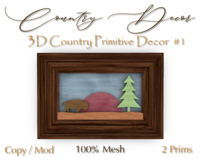 = Country Decor = - 3D Country Primitive #01 BOX
