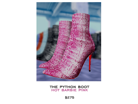 Second Life Marketplace - JACOBS - Evelyn Python Boot . Hot Barbie Pink