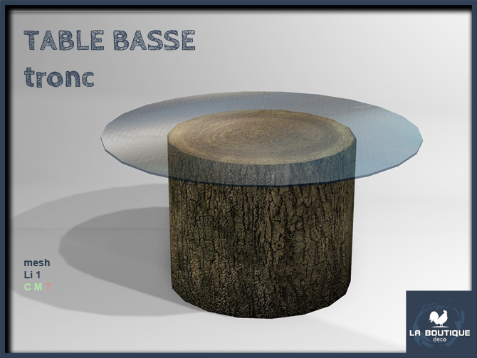 LA BOUTIQUE - table salon tronc