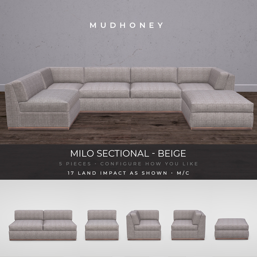 MH Milo Sectional PG - Beige