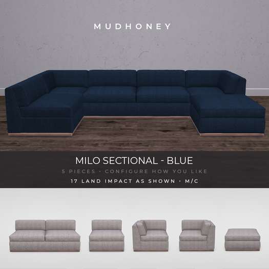 MH Milo Sectional PG - Blue