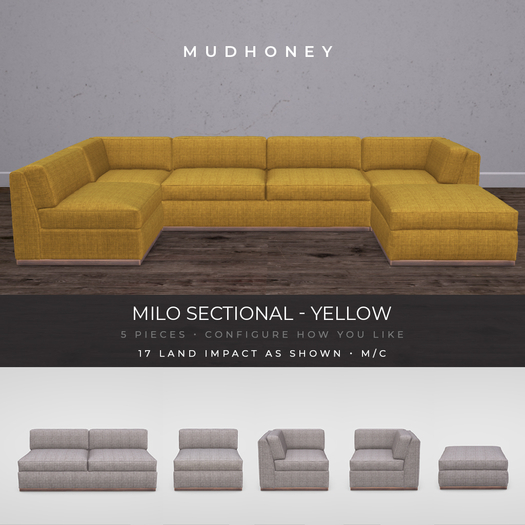 MH Milo Sectional PG - Yellow