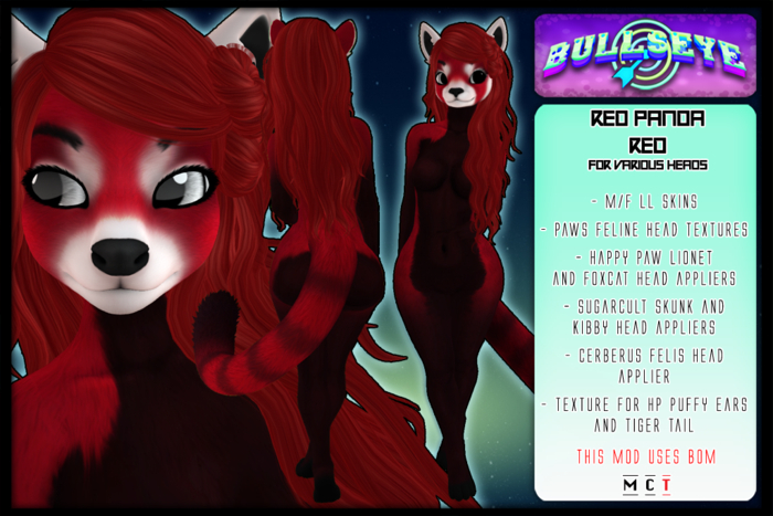 (B) Red Panda {Red} Unpacker HUD {Wear Me}