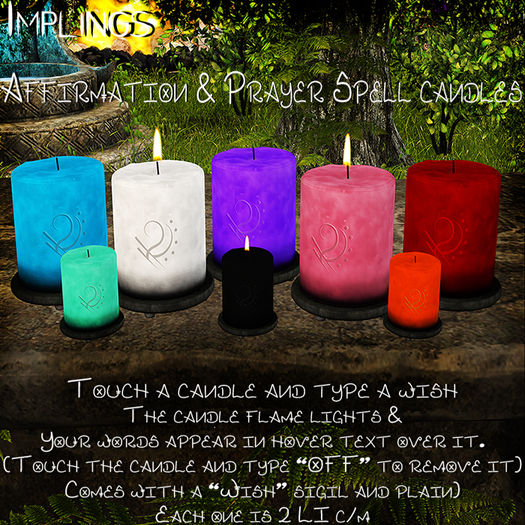 ..::Implings::.. Affirmation Prayer Candles (ADD ME)