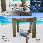 Hanging Hammock for 2 with add on oillar lghts-Box