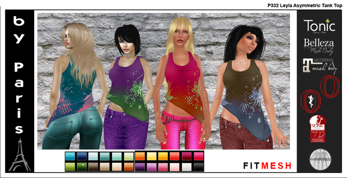 Leyla Asymmetric Tank Top - Maitreya, Tonic, Slink, Belleza, Ocacin DEMO