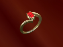 TM Emerald-Cut Twist Ring - Right Ring Finger - Bento