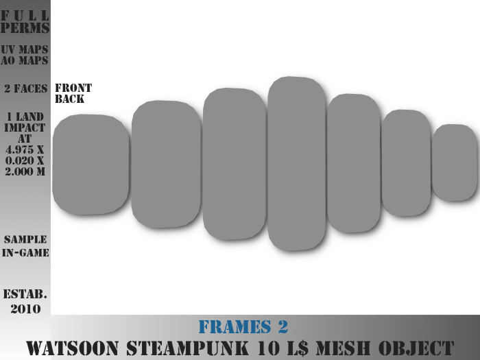 Frames 2 - 1 LI - FULL PERM Mesh