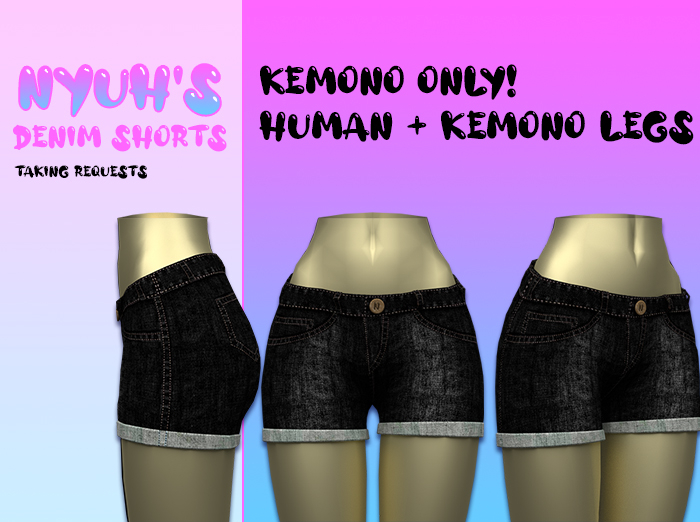 Nyuh's - Kemono Denim Shorts