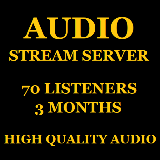 Audio Stream Server 70 Listeners 3 Months