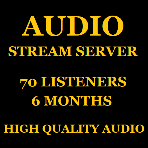Audio Stream Server 70 Listeners 6 Months