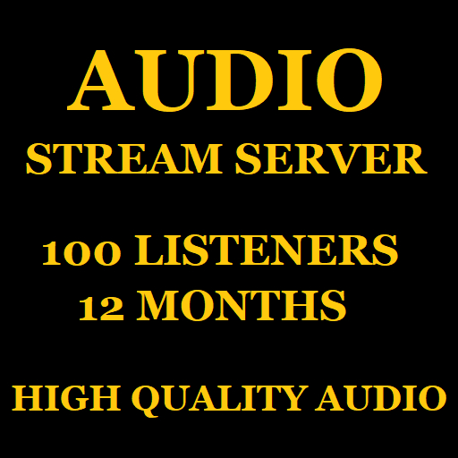 Audio Stream Server 100 Listeners 12 Months