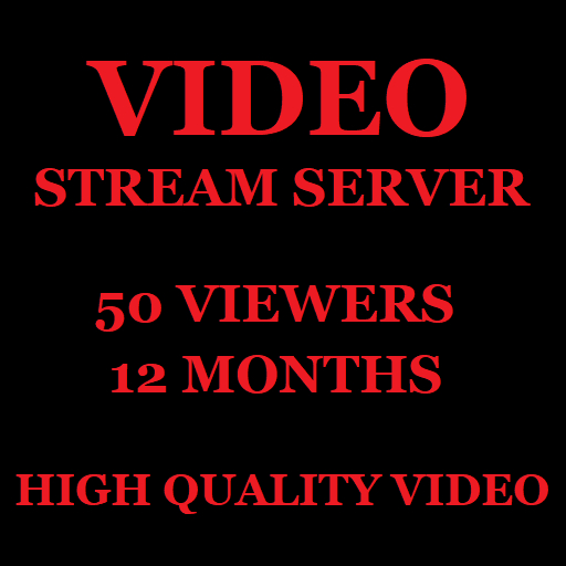 Video Stream Server 50 Viewers 12 Months