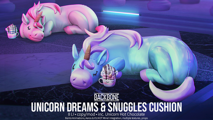 BackBone Unicorn Dreams & Snuggles Cushion - PG (add)