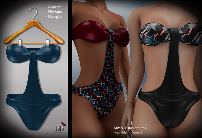 (*<*) 1313 July Swimsuit - Blue Raspberry