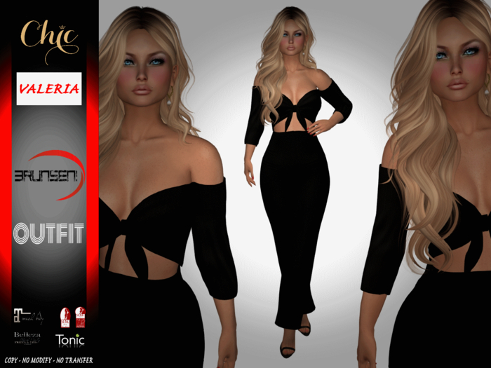 Brunsen Couture - Valeria Chic Outfit Black Jeans