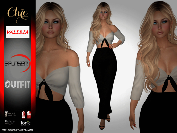 Brunsen Couture - Valeria Chic Outfit Black White