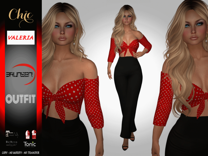 Brunsen Couture - Valeria Chic Outfit Black Red Retro