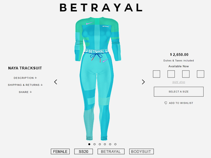 BETRAYAL. Naya Trackset AQUA