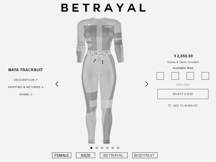 BETRAYAL. Naya Trackset GREY