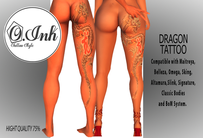 O.Ink Dragon Tattoo - Wear Me/ Touch Me