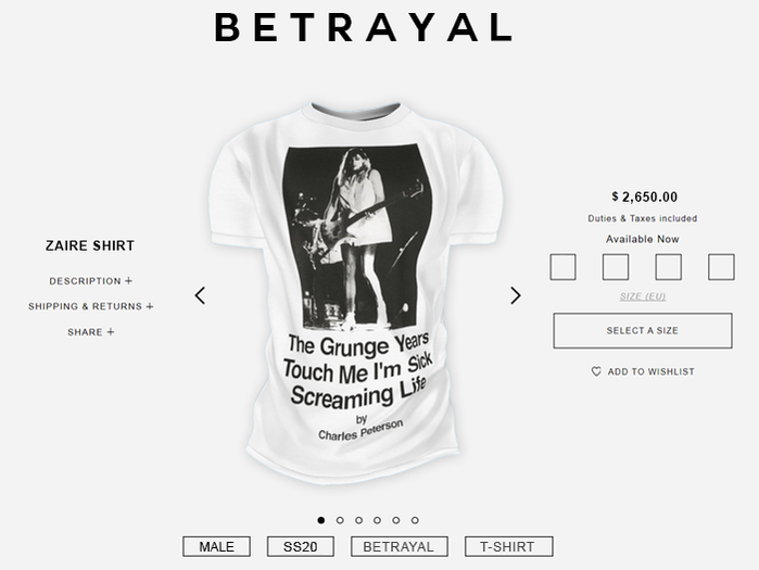 BETRAYAL. Zaire Shirt SOLOIST Jake, Gianni, Legacy
