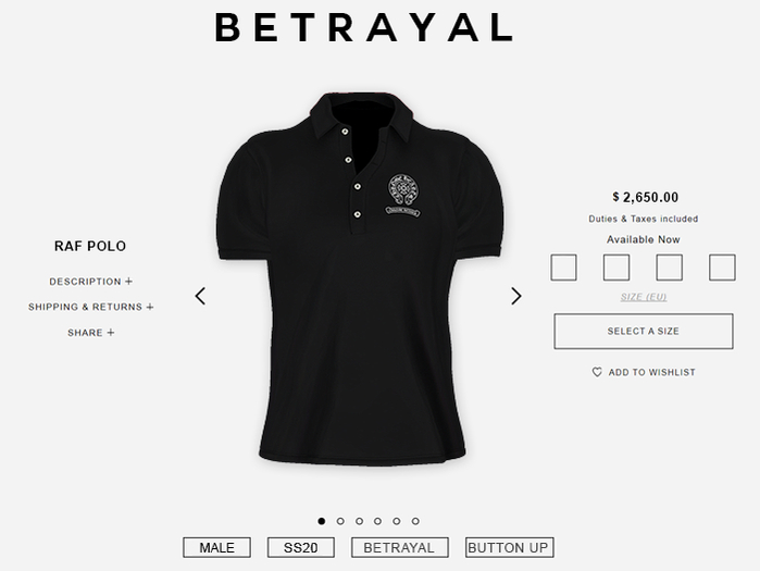 BETRAYAL. Raf Polo CHROME