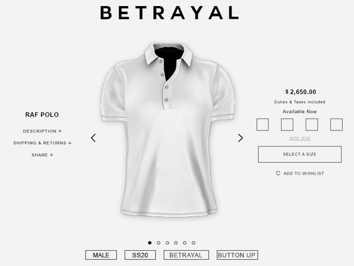 BETRAYAL. Raf Polo WHITE