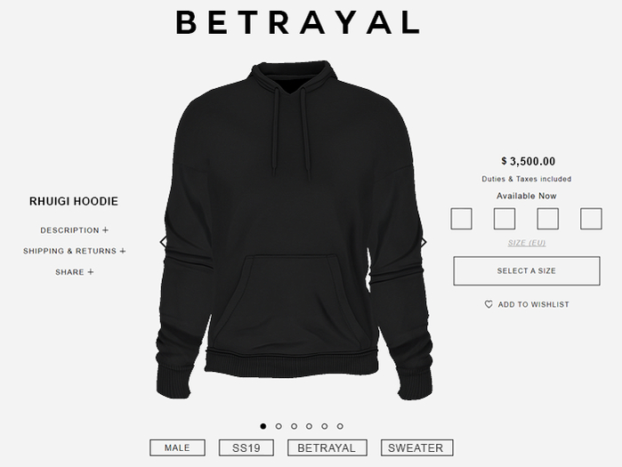 BETRAYAL. Rhuigi Hoodie BLACK Jake, Gianni, Legacy
