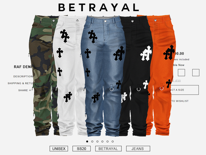 BETRAYAL. Raf Denim CHROME PACK