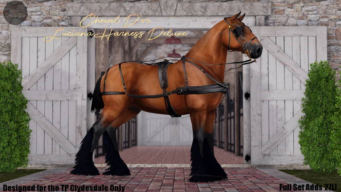 Cheval D'or / TeeglePet Clydesdale / Luciana Harness. *DELUXE*