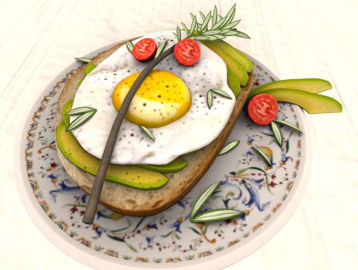 DFS Avocado Toast with Egg Plate